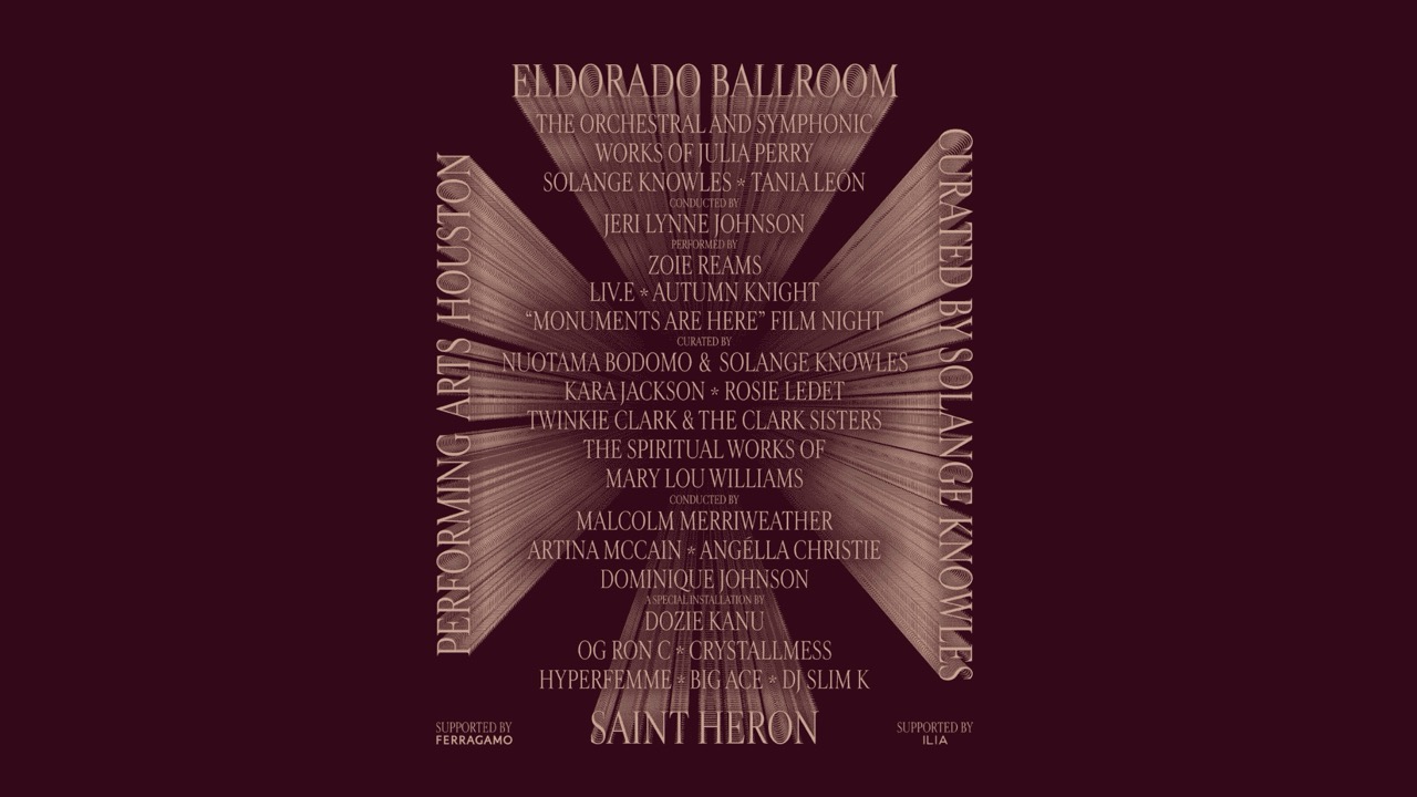 Performing Arts Houston Announces Eldorado Ballroom Houston, Curated by Solange Knowles for Saint Heron